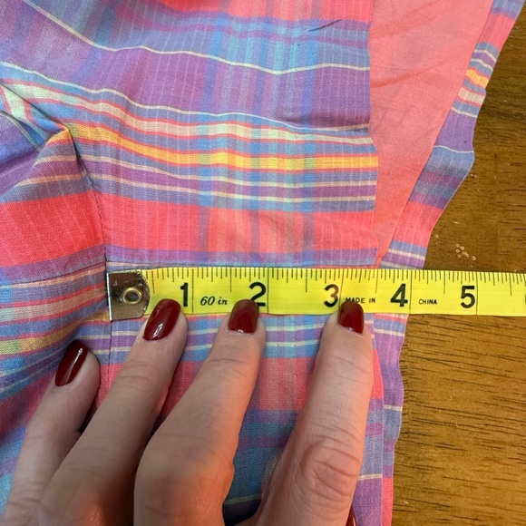 J. Crew Madras Plaid Shirt and Short Set L - Picture 9 of 14